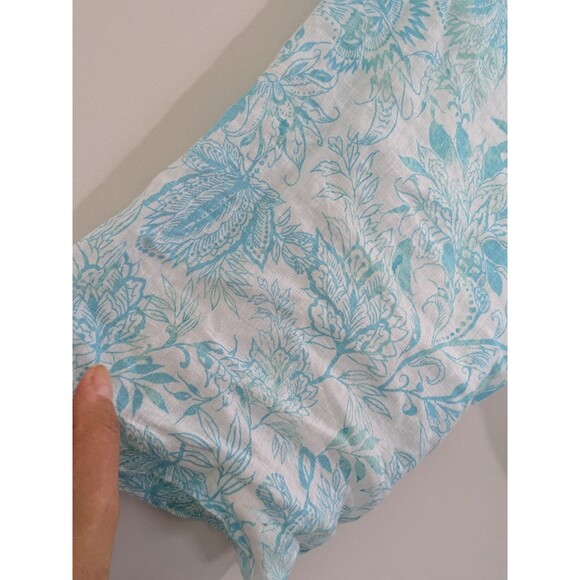 Sigrid Olsen Womens Plus 3X Floral 100% Linen Shirt Relaxed Beach Side Buttons - Picture 3 of 7